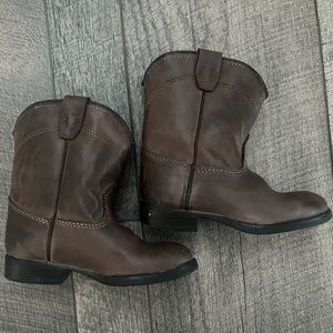 Kids size 7 leather cowboy boots